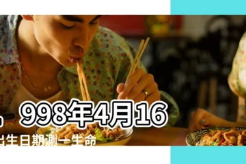【1998年4月16日星座】1998年4月16日出生日期測一生命運 |生日測試性格 |1998年04月16日出生的人的性格命運 |