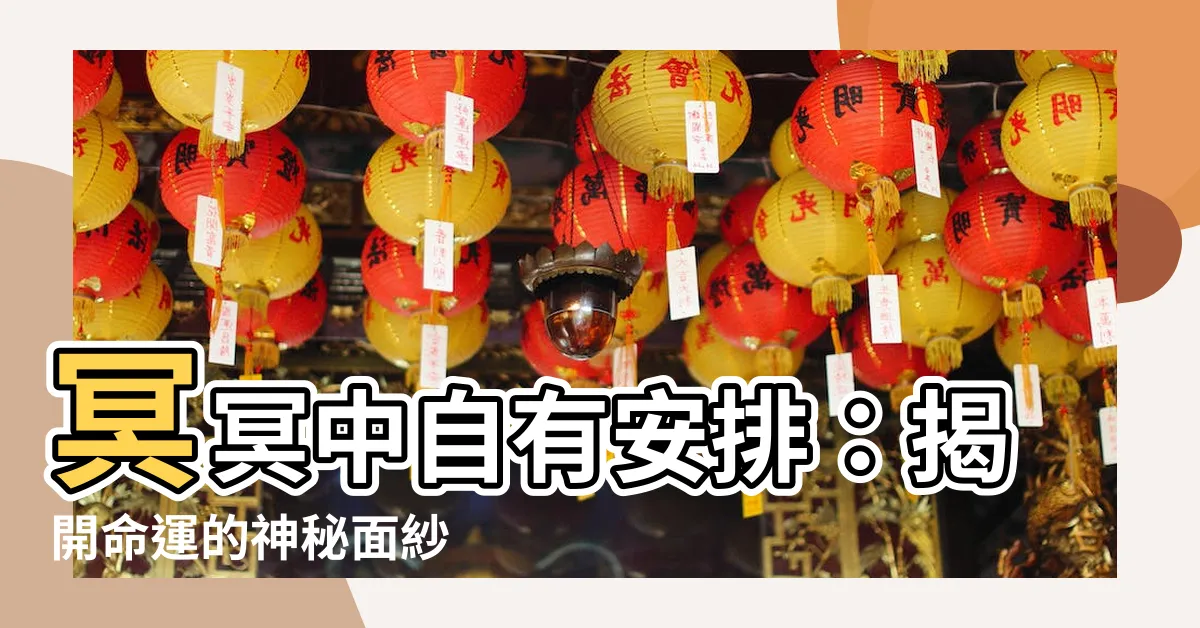 【冥冥中自有安排】冥冥中自有安排：揭開命運的神秘面紗