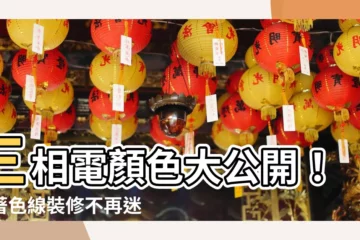 【三相電顏色】三相電顏色大公開！跟著色線裝修不再迷糊