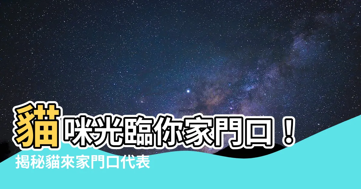 【貓來家門口代表什麼】貓咪光臨你家門口！揭秘貓來家門口代表的深層含義