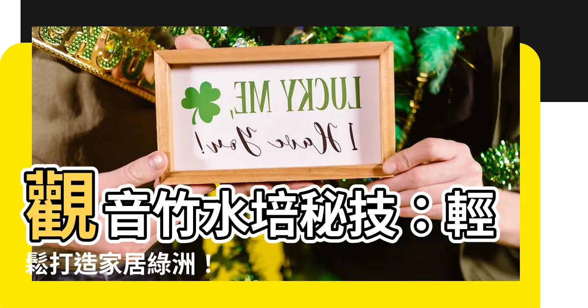 【觀音竹】觀音竹水培秘技：輕鬆打造家居綠洲！