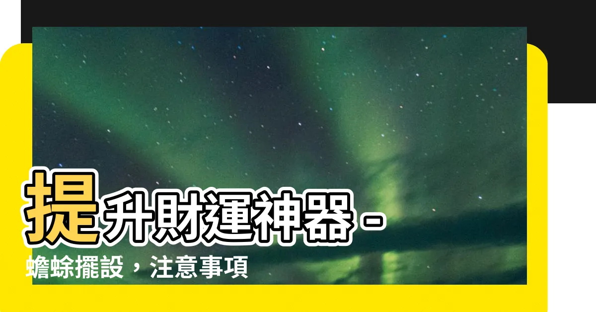 【蟾蜍擺設】提升財運神器 - 蟾蜍擺設，注意事項一次曝光
