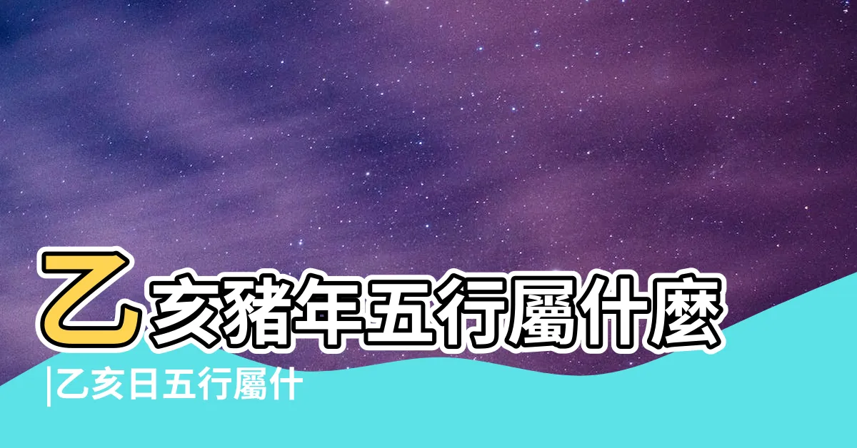 【乙亥 五行】乙亥豬年五行屬什麼 |乙亥日五行屬什麼 |