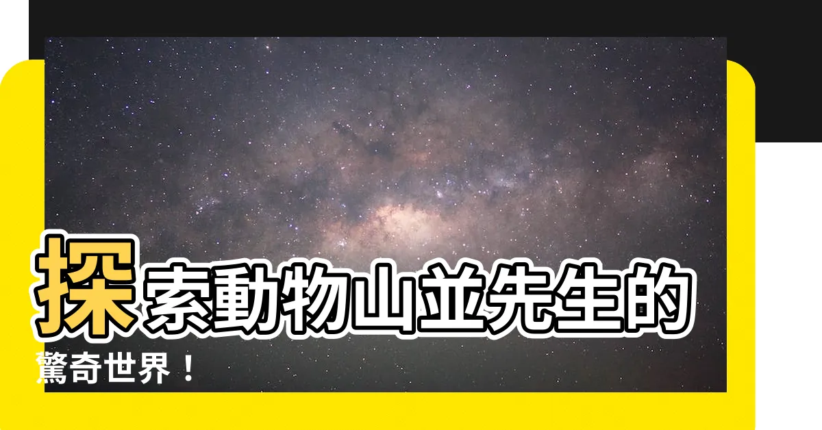 【動物山並先生】探索動物山並先生的驚奇世界！