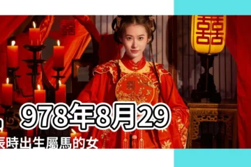 【1978年8月29日女生】1978年8月29日辰時出生屬馬的女人是什麼命 |1978年8月29日出生時間看命運 |1978年8月29日出生日期看命運 |