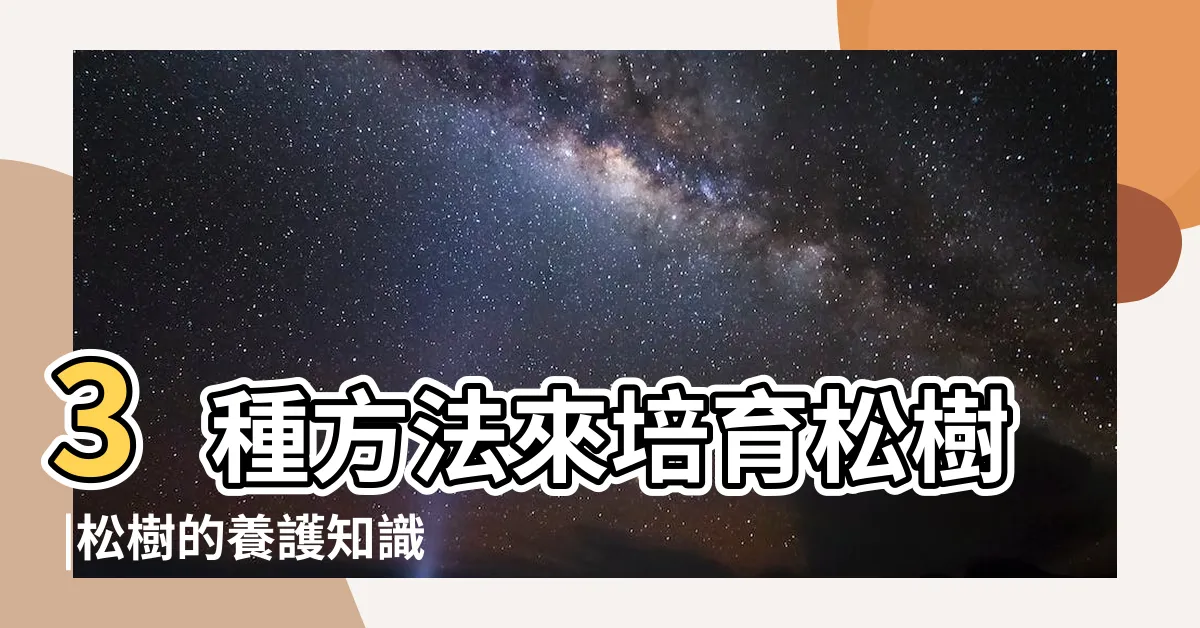 【種松樹】3種方法來培育松樹 |松樹的養護知識 |松樹的養殖方法 |