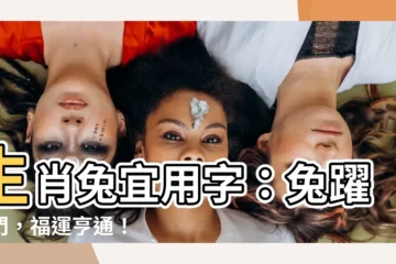 【生肖兔宜用字】生肖兔宜用字：兔躍龍門，福運亨通！