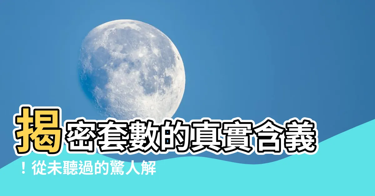 【套數 意思】揭密套數的真實含義！從未聽過的驚人解釋，讓你大開眼界！