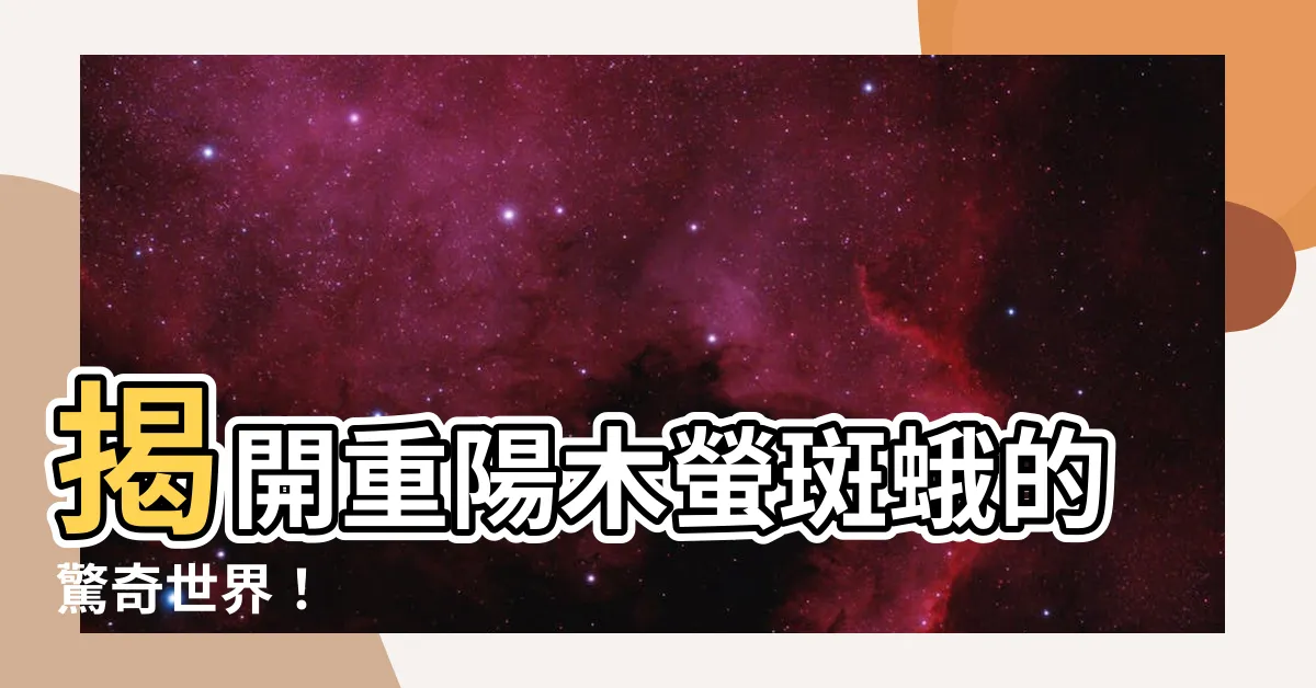 【重陽木螢斑蛾】揭開重陽木螢斑蛾的驚奇世界！