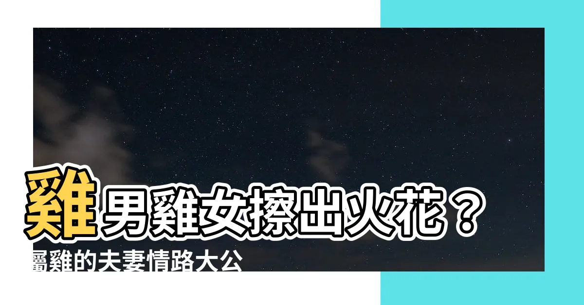 【雞男雞女】雞男雞女擦出火花？屬雞的夫妻情路大公開