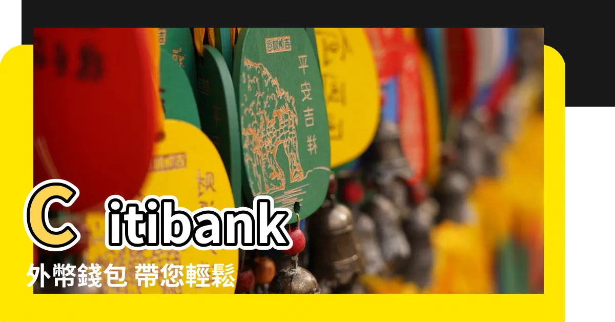 【外幣錢包】Citibank 外幣錢包 帶您輕鬆出國旅遊