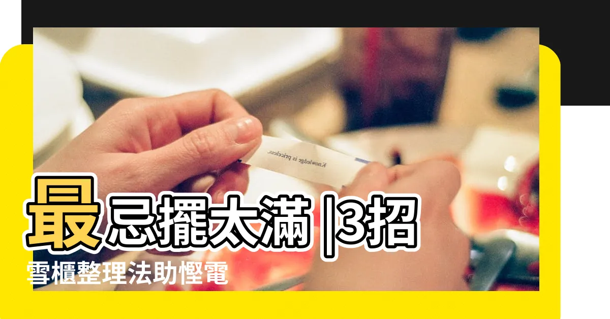 【雪櫃頂放東西】最忌擺太滿 |3招雪櫃整理法助慳電 |蔬果放雪櫃無故結冰 |