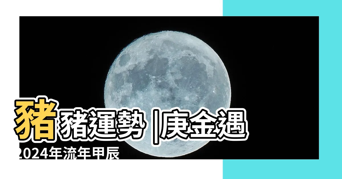 【庚金2024】豬豬運勢 |庚金遇2024年流年甲辰 |會給我們帶來什麼樣的人生變化 |