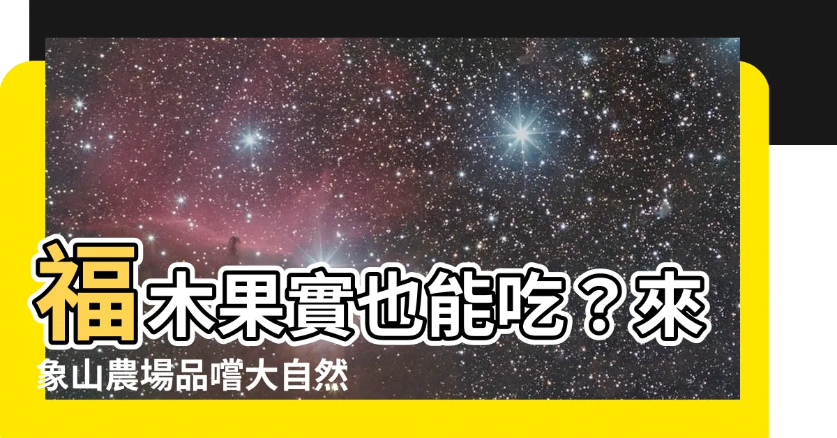 【福木的果實可以吃嗎】福木果實也能吃？來象山農場品嚐大自然的天然美味