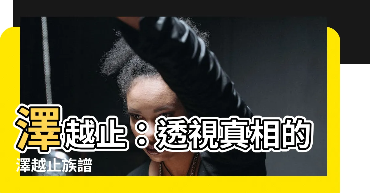 【澤越止族譜】澤越止：透視真相的澤越止族譜