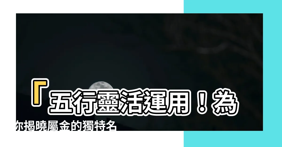 【屬金的名字】「五行靈活運用！為你揭曉屬金的獨特名字大全」