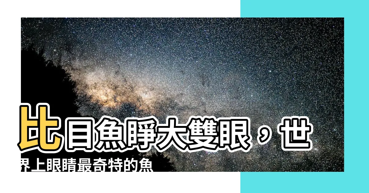 【眼睛開開的魚】比目魚睜大雙眼，世界上眼睛最奇特的魚種！