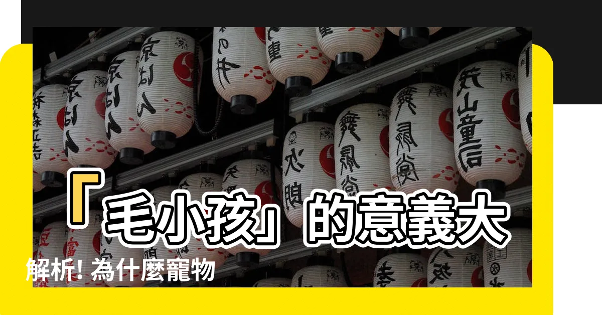 【毛小孩的意思】「毛小孩」的意義大解析! 為什麼寵物被稱為「毛小孩」？