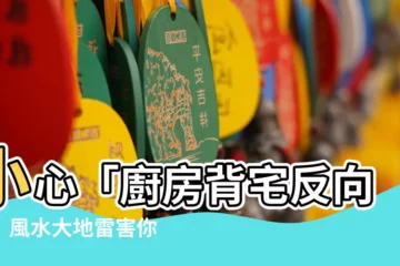 【廚房背宅反向】小心「廚房背宅反向」！風水大地雷害你錢財外流
