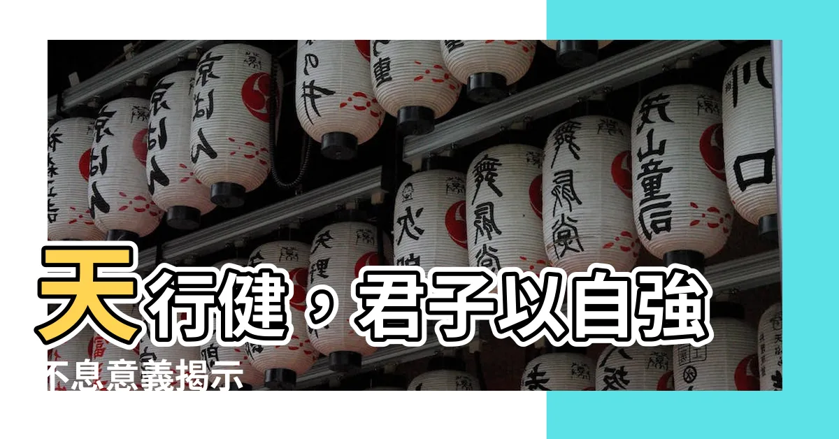 【天行健君子以自強不息意思】天行健，君子以自強不息意義揭示