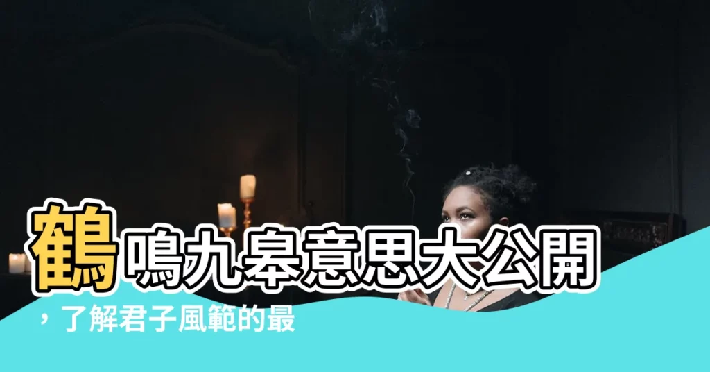 【鶴鳴九皋意思】鶴鳴九皋意思大公開，瞭解君子風範的最高境界