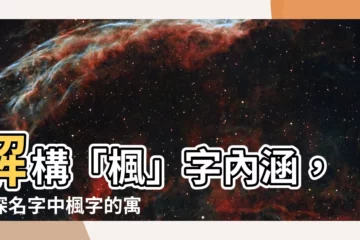 【楓名字意思】解構「楓」字內涵，窺探名字中楓字的寓意和五行屬性