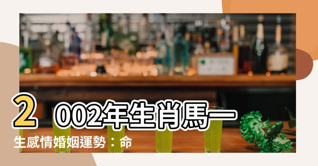 【2002年生效】2002年生肖馬一生感情婚姻運勢：命中註定與誰相親相愛？