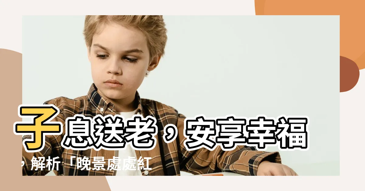 【子息假送老】子息送老，安享幸福，解析「晚景處處紅，無妻宮克破」的幸福密碼
