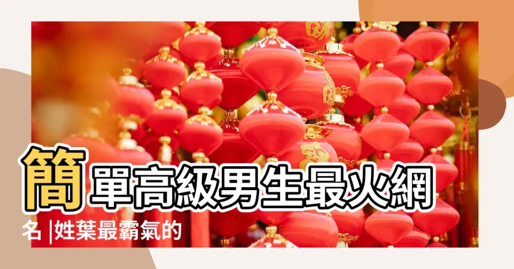 簡單高級男生最火網名 |姓葉最霸氣的男孩名字大全集 |高級感id男霸氣 |【男性霸氣的名字大全集】