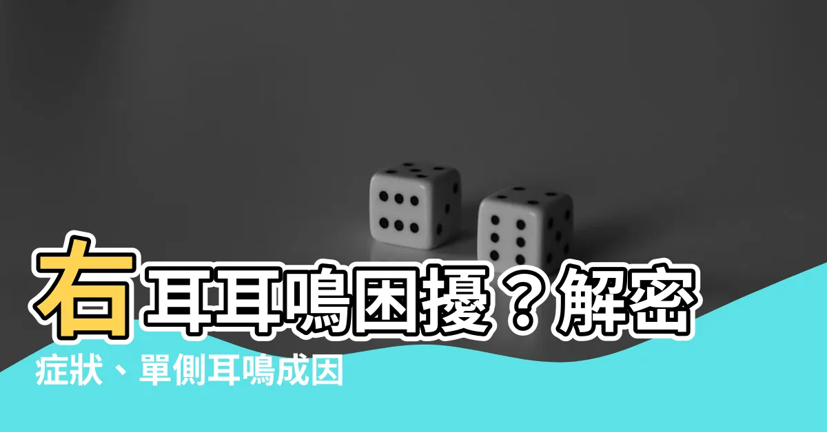 【右耳 耳鳴】右耳耳鳴困擾？解密症狀、單側耳鳴成因一次看