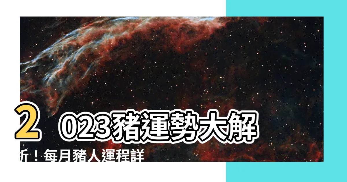 【豬運勢2023】2023豬運勢大解析！每月豬人運程詳細解讀