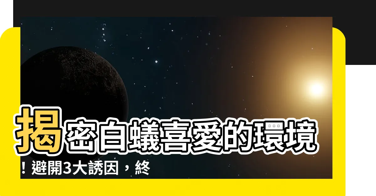 【白蟻喜歡的環境】揭密白蟻喜愛的環境！避開3大誘因，終結白蟻侵襲！