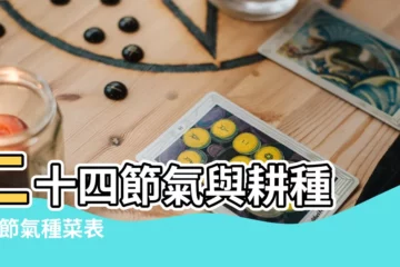 【二十四節氣的種菜】二十四節氣與耕種 |24節氣種菜表 |二十四節氣種菜的口訣有哪些 |