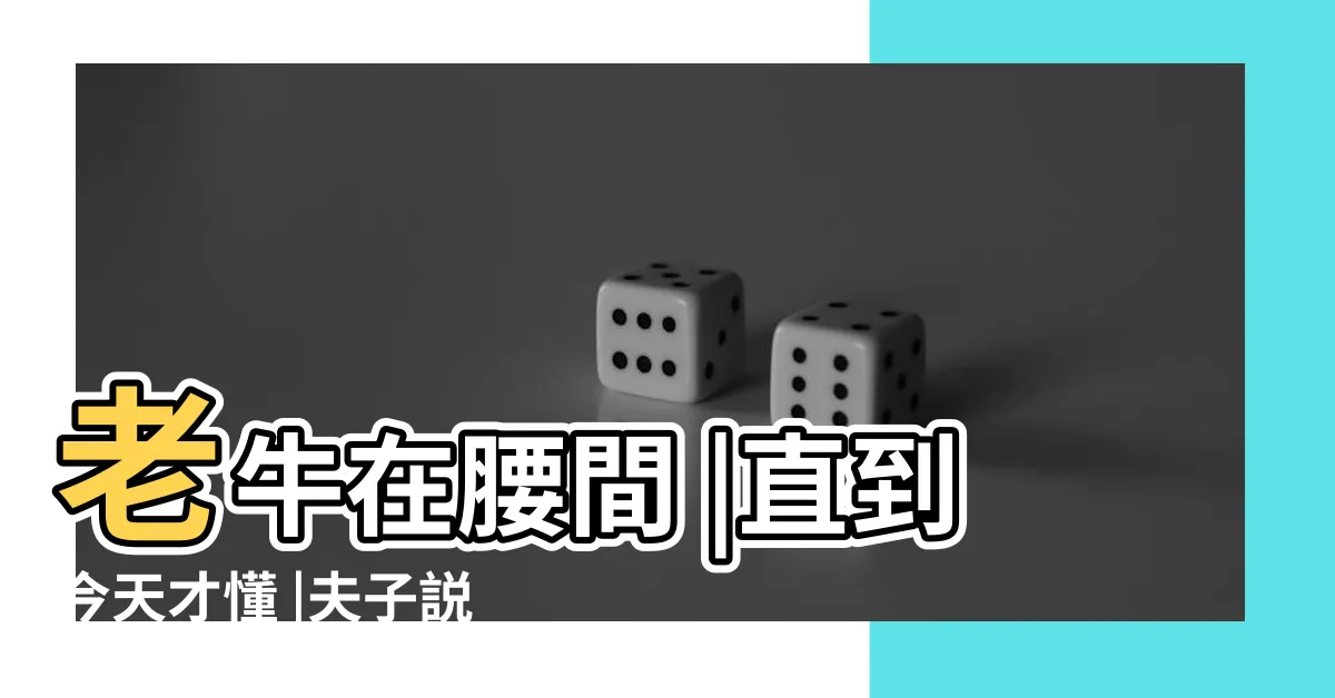 【左青龍右白虎 老牛】老牛在腰間 |直到今天才懂 |夫子説老牛在腰間 |