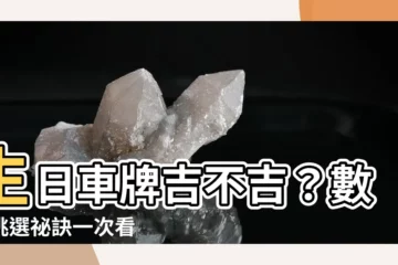 【車牌挑自己生日好嗎】生日車牌吉不吉？數字挑選秘訣一次看