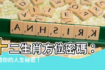 【十二生肖方位】十二生肖方位密碼：解開你的人生秘密！