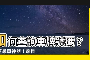 【如何查詢車牌號碼】如何查詢車牌號碼？揭密尋車神器！懸掛新式車牌也能輕鬆查！