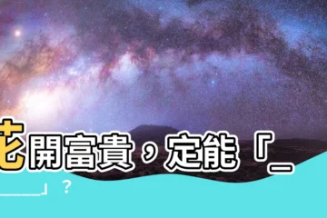 【花開富貴下一句】花開富貴，定能「________」？打開看看，揭曉答案！