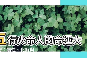 【五行火命】五行火命人的命運大揭密：屬性、化解與禁忌