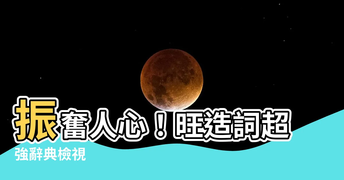 【旺造詞】振奮人心！旺造詞超強辭典檢視