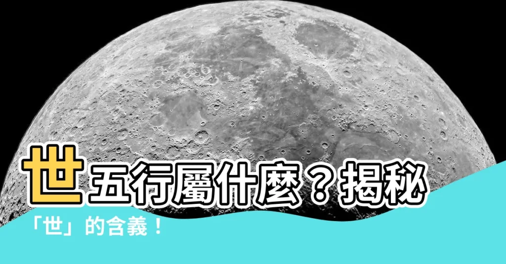 【世五行】世五行屬什麼？揭秘「世」的含義！