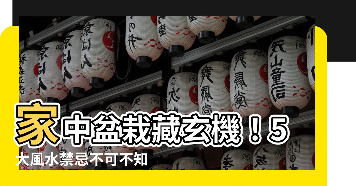 【家中盆栽 風水】家中盆栽藏玄機！5大風水禁忌不可不知，小心種出大麻煩