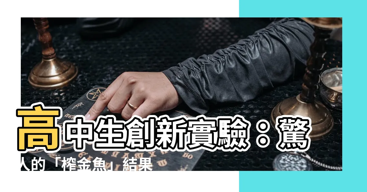 【榨金魚】高中生創新實驗：驚人的「榨金魚」結果使台大營隊成員震撼不已！