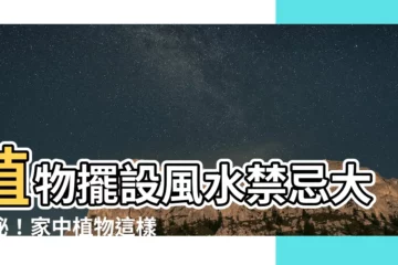 【家中植物風水】植物擺設風水禁忌大揭秘！家中植物這樣擺招好運