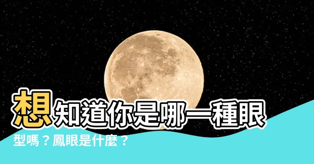 【鳳眼是什麼】想知道你是哪一種眼型嗎？鳳眼是什麼？一次告訴你！