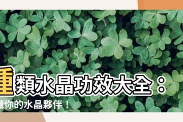 【種類水晶功效大全】種類水晶功效大全：認識你的水晶夥伴！