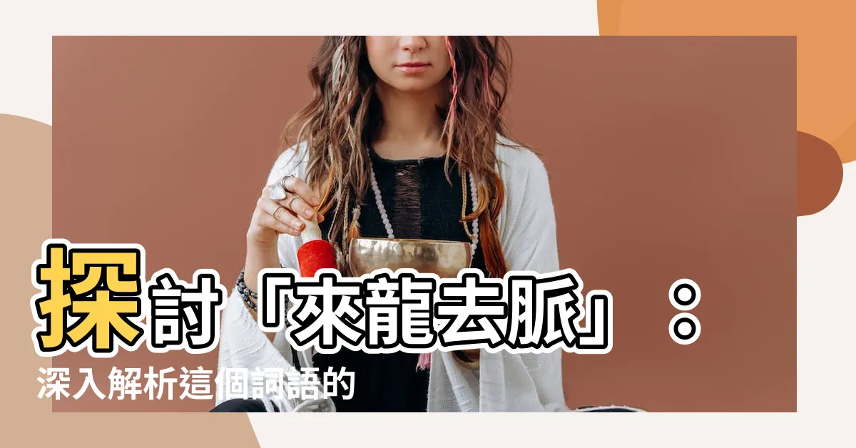 【來龍去】探討「來龍去脈」：深入解析這個詞語的真正含義