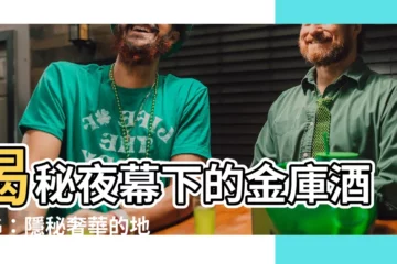 【金庫酒吧】揭秘夜幕下的金庫酒吧G：隱秘奢華的地下聖地