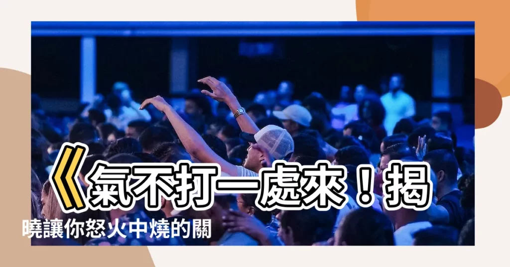 【氣不打一處來】《氣不打一處來！揭曉讓你怒火中燒的關鍵原因》