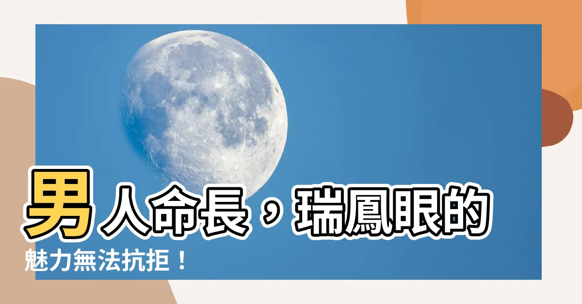 【瑞鳳眼男】男人命長，瑞鳳眼的魅力無法抗拒！